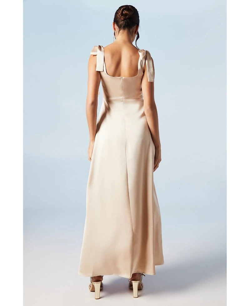 Oasis Women's Satin Midi Bridesmaid Dress