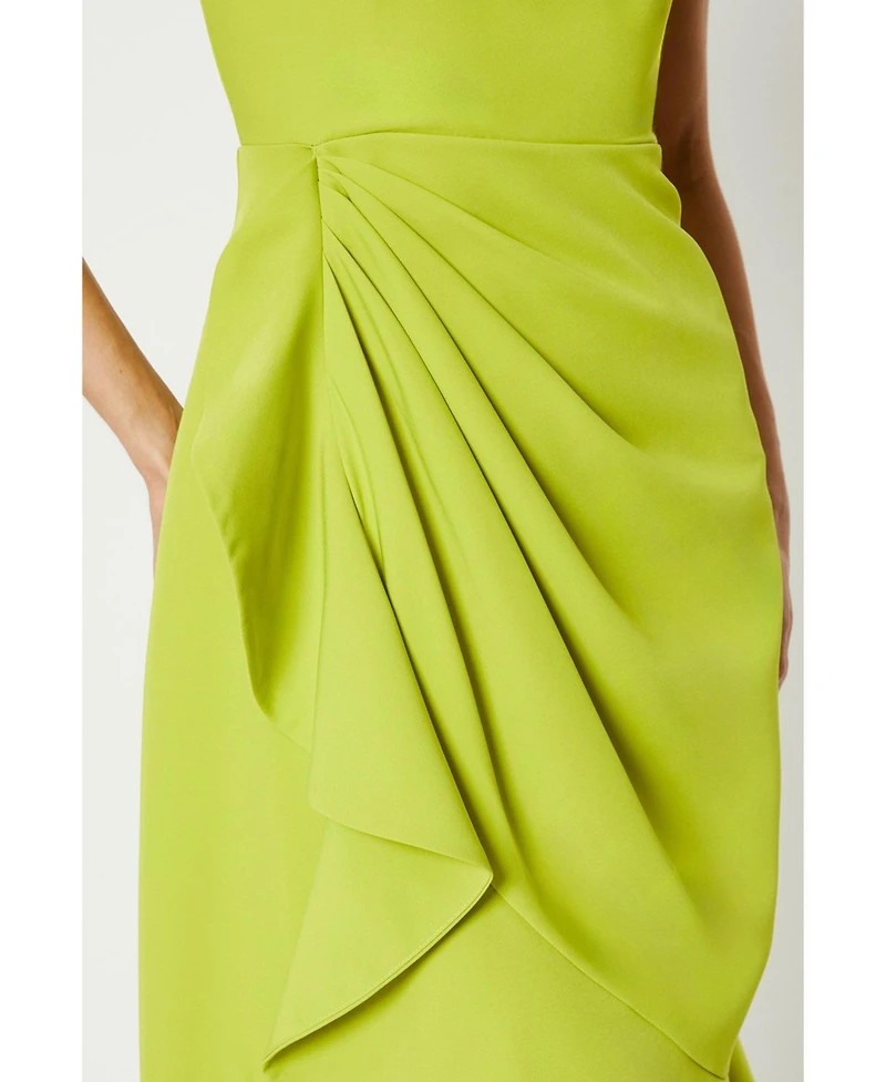 Coast Crepe Ruffle Dress With Low Back
