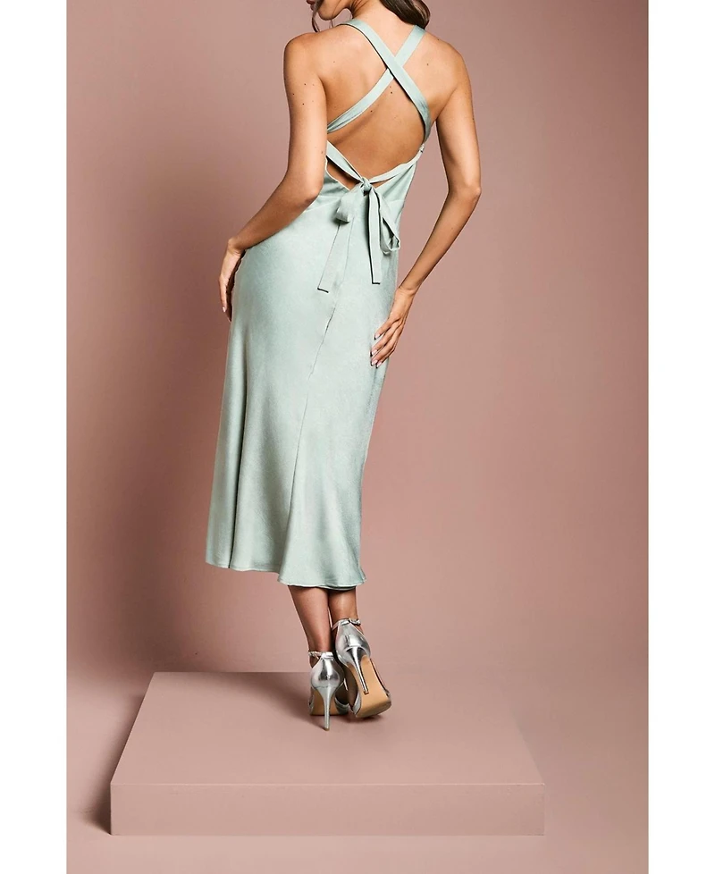 Oasis Women's Satin Bridesmaids Dress