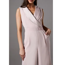 Coast Women's Crepe V-Neck Wrap Wide Leg Jumpsuit