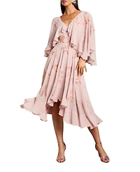 Coast Embellished Frill Cape Midi Dress