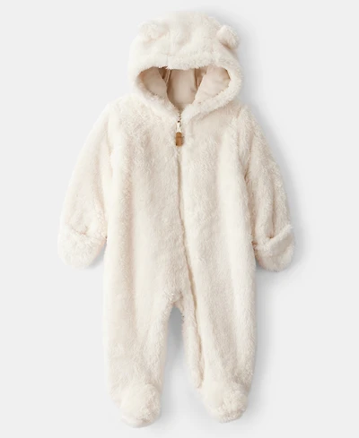 Carter's Baby Boys or Girls Long Sleeve Hooded Jumpsuit
