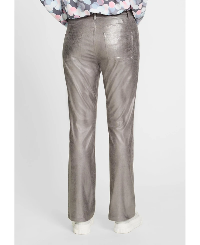 Olsen Women's Metallic Soft Leather Look Pant