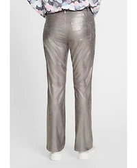 Olsen Women's Metallic Soft Leather Look Pant
