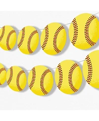 Fastpitch Softball Garland Banner, 30 Feet of Cord, 15 Double-Sided Softballs