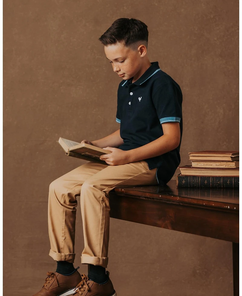 Hope & Henry Little and Big Boys' Organic Skinny Stretch Twill Chino Pant