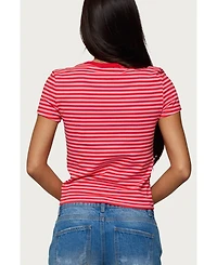 Edikted Women's Nessie Striped T Shirt