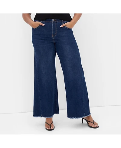City Chic Women's Harley Fit Aliya Wide Leg Jean