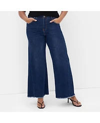 City Chic Women's Harley Fit Aliya Wide Leg Jean