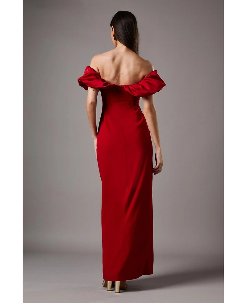 Coast Volume Sleeve Corset Column Maxi Dress