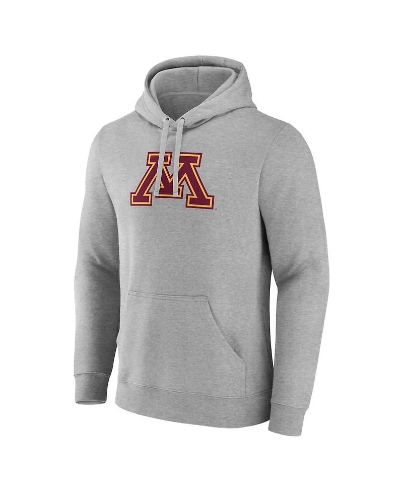 Fanatics Men's Gray Minnesota Golden Gophers Primary Logo Pullover Hoodie