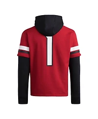 Adidas Men's Red Louisville Cardinals Jersey Pullover Hoodie