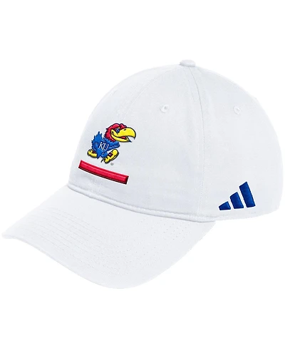 Adidas Men's White Kansas Jayhawks Locker Room Adjustable Slouch Hat