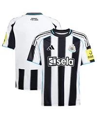 adidas Big Boys and Girls Black Newcastle United 2025/26 Home Replica Jersey