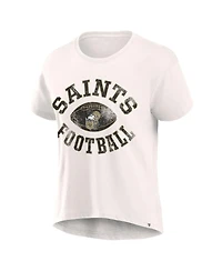 Fanatics Women's Cream New Orleans Saints Football Home Fashion T-Shirt