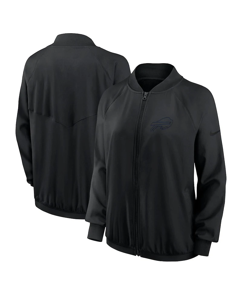 Nike Women's Black Buffalo Bills Raglan Full-Zip Jacket