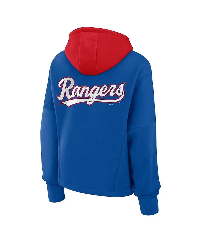 Fanatics Women's Royal Texas Rangers Oversized Legacy Favorite Spectator Pullover Hoodie