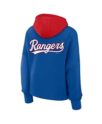 Fanatics Women's Royal Texas Rangers Oversized Legacy Favorite Spectator Pullover Hoodie