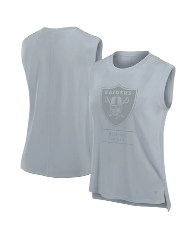 Fanatics Women's Gray Las Vegas Raiders Studio Embrace Tank Top