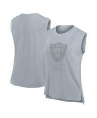 Fanatics Women's Gray Las Vegas Raiders Studio Embrace Tank Top