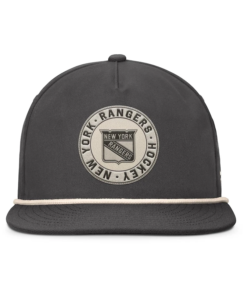 Fanatics Men's Charcoal New York Rangers Closer Adjustable Hat