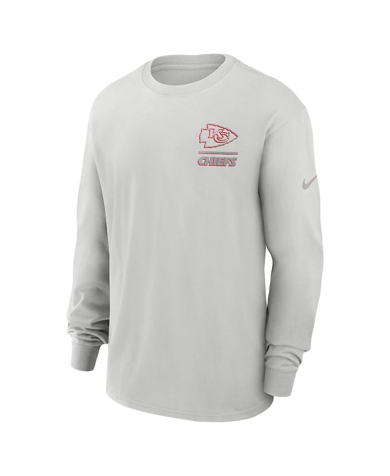 Nike Men's Gray Kansas City Chiefs Essential Heavy Max90 Long Sleeve T-Shirt