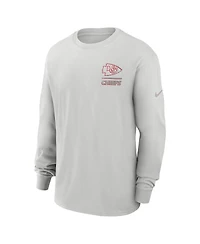 Nike Men's Gray Kansas City Chiefs Essential Heavy Max90 Long Sleeve T-Shirt
