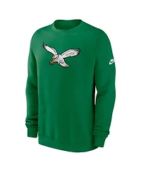 Nike Men's Kelly Green Philadelphia Eagles Swing Pass Rewind Club Pullover Sweatshirt