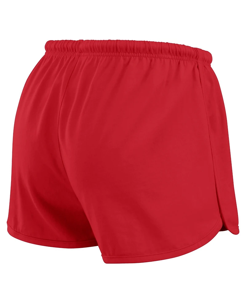 Wear by Erin Andrews Women's 2-Piece Red Atlanta Falcons Heavy Rugby Jersey Long Sleeve T-Shirt and Shorts Lounge Set