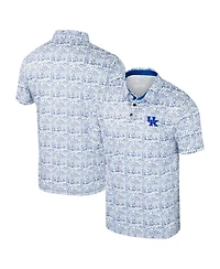 Colosseum Men's Royal Kentucky Wildcats It's Time Allover Print Polo Shirt