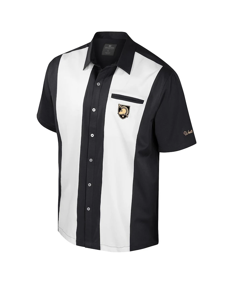 Colosseum Men's Black Army Knights Strike Bowling Button-Up Shirt