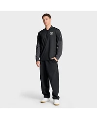 Nike Men's Black Las Vegas Raiders Sideline Feel The Pressure Performance Half-Zip Pullover