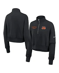 Nike Women's Black Cincinnati Bengals Primetime Phoenix Half-Zip Sweatshirt