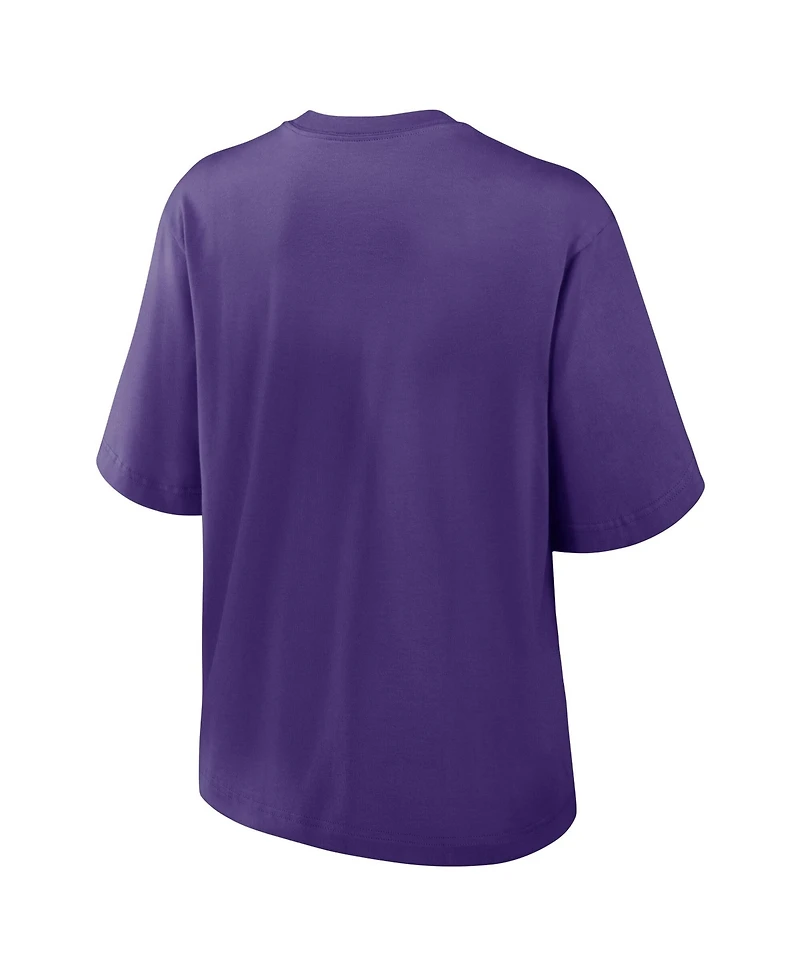 Nike Women's purple Minnesota Vikings Essential Script Relaxed Boxy T-Shirt