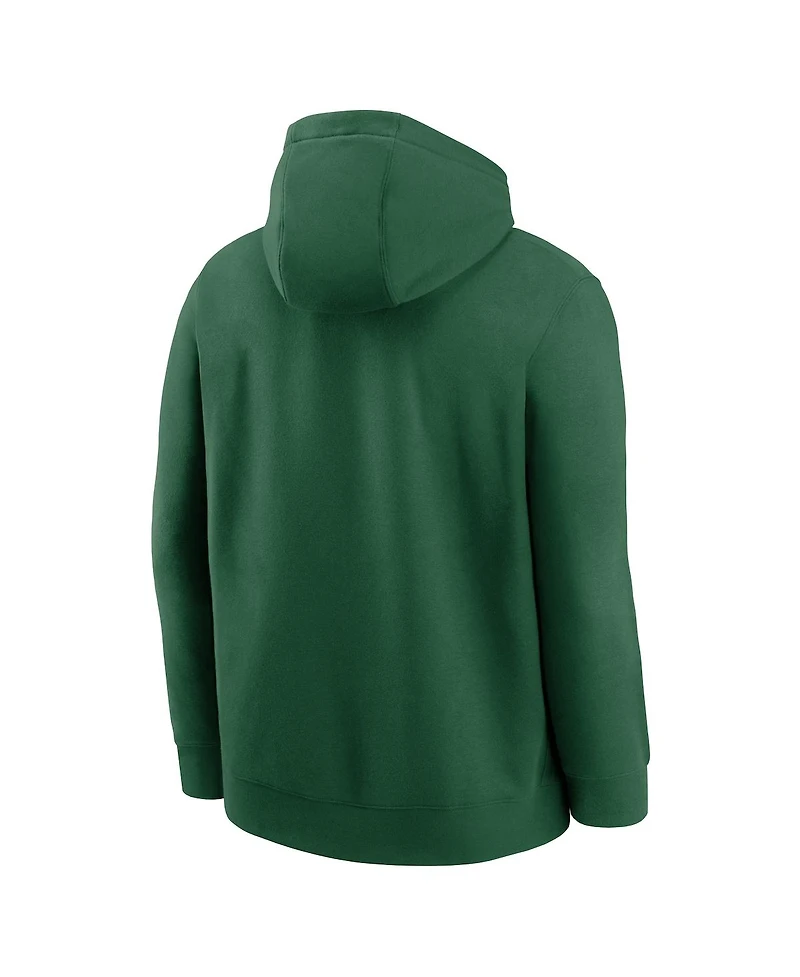 Nike Men's Green New York Jets Busted Play Club Fleece Pullover Hoodie