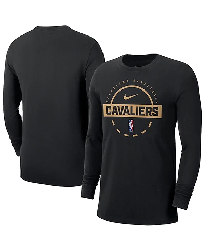 Nike Men's Black Cleveland Cavaliers Authentic Long Sleeve Practice T-Shirt