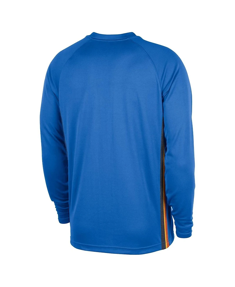 Nike Men's Blue Oklahoma City Thunder 2025/26 Authentic Pre-Game Legend Dri-fit Long Sleeve Shooting Shirt