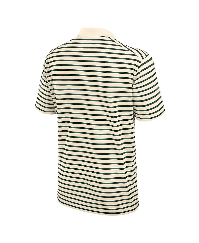 Nike Men's Tan Oregon Ducks Solid Foundation Striped Performance Polo Shirt