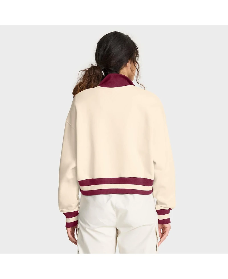 Nike Women's Cream/Maroon Florida State Seminoles Legacy Half-Zip Sweatshirt