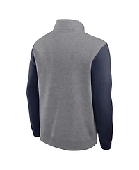 Jordan Men's Heather Gray North Carolina Tar Heels Club Fleece Half-Zip Pullover Sweatshirt