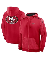 Fanatics Men's Scarlet San Francisco 49ers Checkdown Pass Full-Zip Hoodie