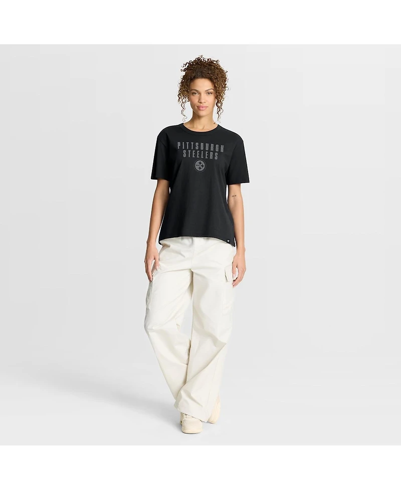 Fanatics Women's Black Pittsburgh Steelers Blackout Kneel Down Legacy T-Shirt