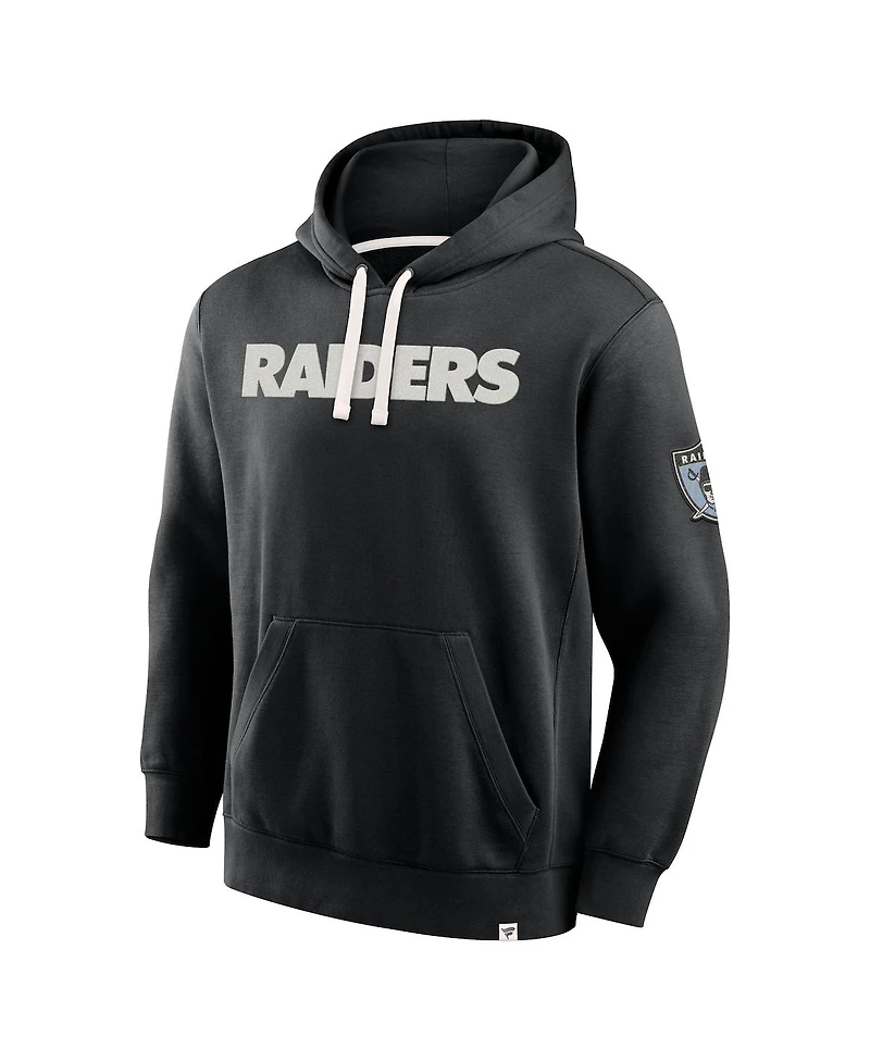 Fanatics Men's Black Las Vegas Raiders New Horizons Heritage Pullover Hoodie