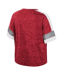Colosseum Women's Crimson Alabama Tide Color Block Scoop Neck T-Shirt