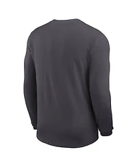 Jordan Men's Anthracite Ucla Bruins 2025 Sideline Coach Uv Performance Long Sleeve T-Shirt