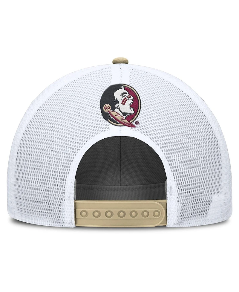 Nike Men's Gold/White Florida State Seminoles 2025 On-field Rise Patch Trucker Adjustable Hat