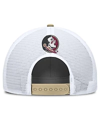 Nike Men's Gold/White Florida State Seminoles 2025 On-field Rise Patch Trucker Adjustable Hat