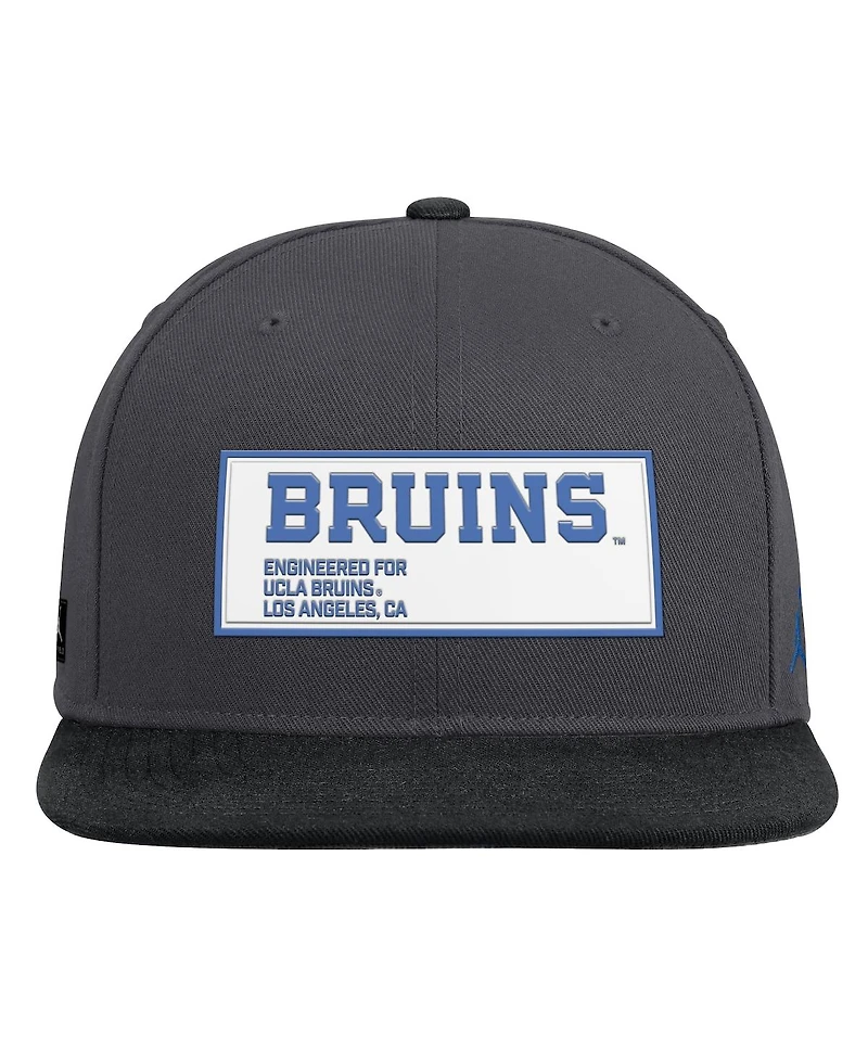 Jordan Men's Anthracite/Black Ucla Bruins 2025 On-field Patch Pro Dri-fit Snapback Hat