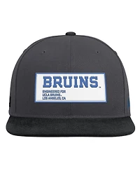 Jordan Men's Anthracite/Black Ucla Bruins 2025 On-field Patch Pro Dri-fit Snapback Hat