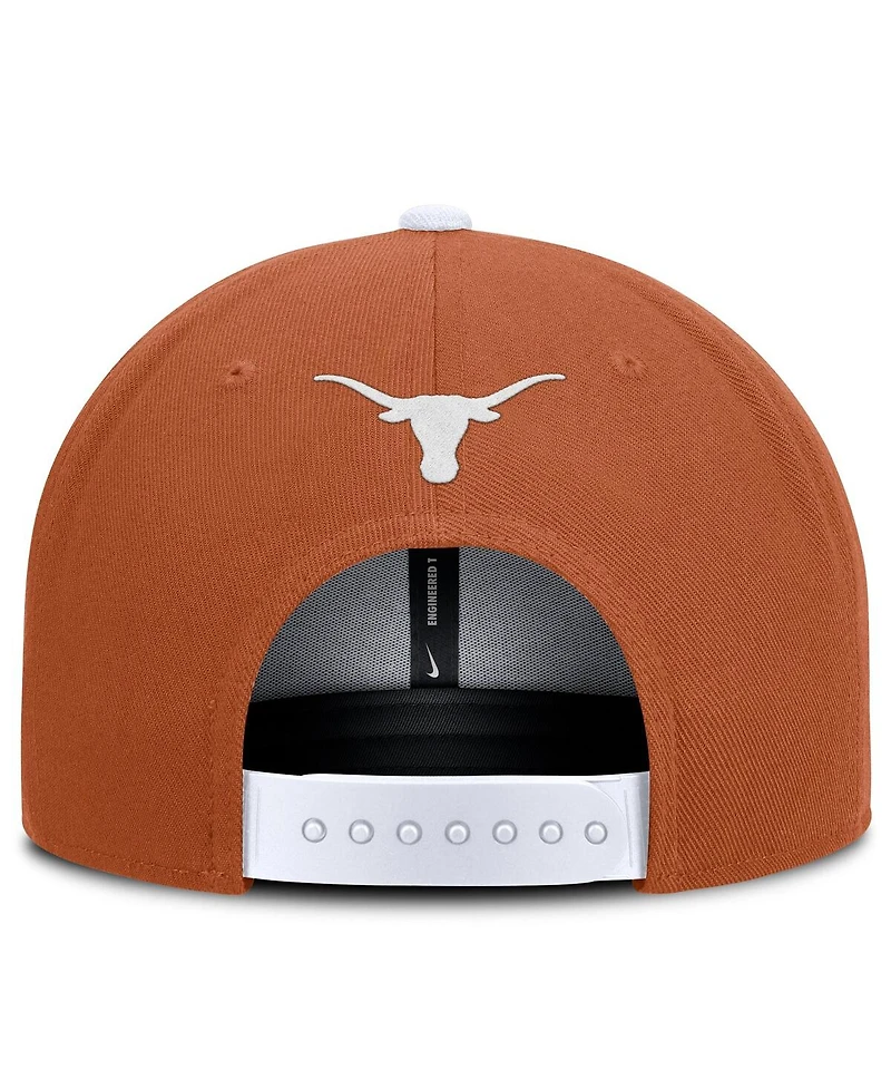 Nike Men's Texas Orange/White Texas Longhorns 2025 On-field Patch Pro Dri-fit Snapback Hat